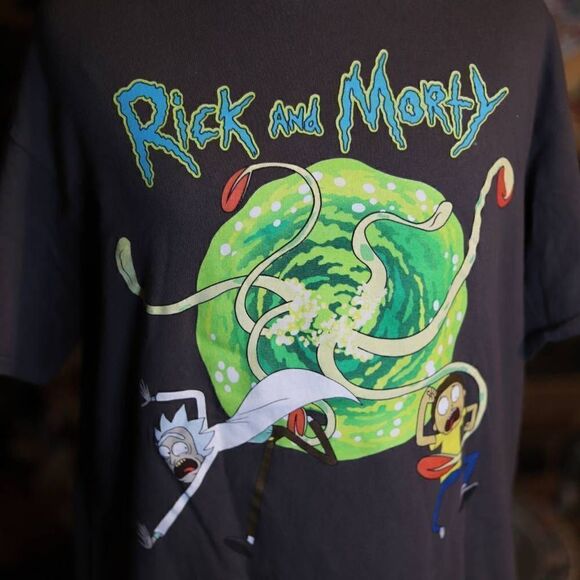 Large Rick and Morty Grey Tee - Picture 2 of 2